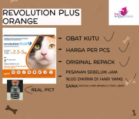 Revolution Plus Orange Cat Adult 2.6-5kg obat tetes kutu kucing /botol