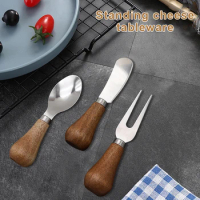 Wood Handle Butter Knife Jam Butter Spatula Cheese Cutter Bread Cheese Butter Knife Spoon And Fork S