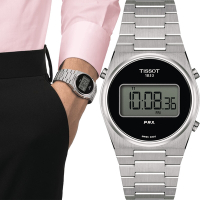 TISSOT 天梭 官方授權 PRX Digital 數位石英手錶 送禮推薦-35mm T1372631105000