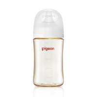 【Pigeon 貝親】第三代母乳實感PPSU奶瓶240ml純淨白(PPSU奶瓶 寬口 防脹氣孔 吸附線)