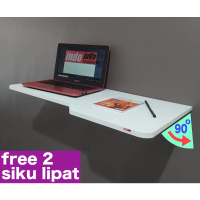 Indojava Floating Desk Meja Lipat Tempel Notebook Dinding  Ambalan 70cm x 35cm