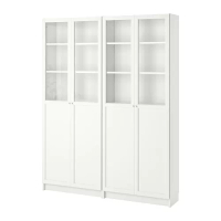 BILLY/OXBERG 書櫃, 白色, 160x30x202 公分