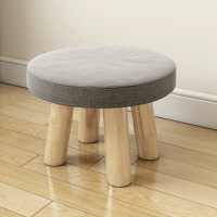 實木矮凳 小凳子家用圓凳蘑菇凳創意可愛客廳小板凳子矮凳實木布藝換鞋腳凳【KL6257】