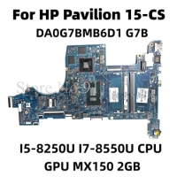 L22814-601 L22815-601 For HP Pavilion 15-CS Laptop Motherboard W/ I5-8250U I7-8550U CPU DA0G7BMB6D1 G7B Mainboard 100% Tested