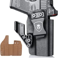 IWB Kydex Leather Holster Optics Cut &amp; Claw: Glock 17/19/26/44/45(GEN 1-5) &amp; G23/32(GEN 1-4) Glock 43/43X Tactical Right Gun Bag