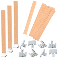 10Pcs Wooden Candles Wick With Sustainer Tab Candle Wick Core For DIY 13cm Candle Making Supplies Handmade Soy Parffin Wax Wick