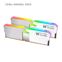 【獨家！最高5%回饋】曜越 鋼影 TOUGHRAM XG RGB 記憶體 DDR4 4000MHz 32GB(16GBx2) 白色/RG06D416GX2-4000C19B