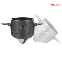 1/2PCS Portable Coffee Filter Stainless Steel Drip Coffee Tea Holder Funnel Baskets Reusable Tea Infuser Stand Coffee Dripper