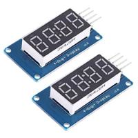 4-Digit Digital Tube Display Module LED Brightness Adjustable With Clock Point Accessories Suitable For Arduino UNO R3