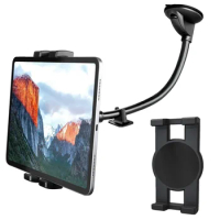 Windshield Car Tablet Mount Truck Window Dashboard Phone Tablet Holder Suction Cup Long Arm for iPad 11 12.9 Air Mini 4.0-11inch