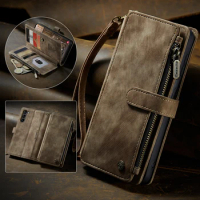 Leather Wallet Case for Samsung Galaxy S23 S22 Ultra S21 FE S20 S10 Plus A12 A13 A22 A32 A33 A51 A52 A53 A54 A72 5G Phone Case