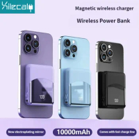 10000mAh Macsafe Powerbank Magnetic Power Bank Wireless Charger Mini Slim External Auxiliary Spare Battery For iphone 1413 12 15