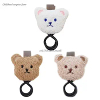 Cartoon Plush Bear for Doll Baby Stroller Hook Multifunctional Mommy Bag Hanger Wheelchair Car Clip for Diaper Dropship