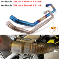 Slip On For Honda CBR125 CBR125R CB125R CBR150 CBR150R CB150R 2010 - 2016 Motorcycle Exhaust Escape Modified Front Mid Link Pipe
