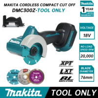 MAKITA Cordless Compact Cut off DMC300Z 76MM Mini Cutting Machine Cordless Angle Grinder 18V Brushless Motor Power Tool DMC300