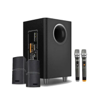 SANSUI Q3 2.1 home theater system with karaoke, wireless home theater system with APP/USB/bluetooth