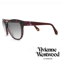 【Vivienne Westwood】英國精品時尚鑽飾系列造型太陽眼鏡(VW859-03-大理石斑紋)