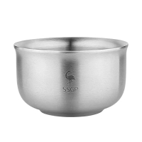 【CS22】SSGP 304不銹鋼碗雙層隔熱加厚湯碗杯(直徑15.5cm)
