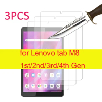 3PCS for Lenovo tab M8 1st 2nd 3rd 4th Gen 8'' Tempered Glass screen protector 3 packs protective tablet film HD Antiscratch