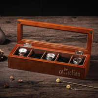 手錶盒木質制玻璃天窗手錶盒手串錬首飾品手錶收納盒子展示盒箱子 樂樂百貨