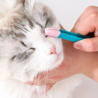 1PC Cat Eye Scrubber Cat Eye Drops Brush Cat Open Knot Brush Cat Eye Cleaner Pet Eye Cleaning Soft Brush