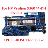 For HP Pavilion X360 14-DH Laptop motherboard 19798-1 with CPU I5-1035G1 I7-1065G7 100% Tested Fully Work