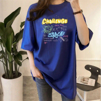 [AMYGO] 2N148 Cotton T shirt Women M-5XL Loose T shirt Women Plus Size Tshirt Woman Baju T-shirt Per