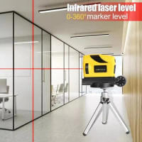Mini Laser Level Prism Level Red Line Laser Guide Straight Line Digital Laser Spirit Level Laser Leveling Unit Laser Receiver