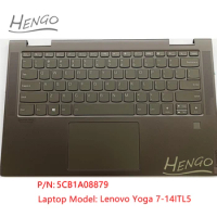 5CB1A08879 Black Original New For Lenovo Yoga 7-14ITL5 Palmrest Backlit Keyboard Touchpad
