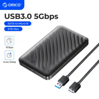 ORICO USB3.0 5Gbps Hard Drive Enclosure 2.5 Inch SATA to Micro B HDD SSD Case Support Auto Sleep for PC Laptop Notebook HDD