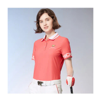 【Jack Nicklaus 金熊】GOLF女款吸濕排汗彈性POLO衫/高爾夫球衫(紅色)