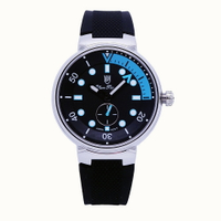 Olym Pianus 奧柏表 水鬼雄風時尚運動腕錶-黑+藍-89025GS