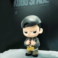 KUBO Space Rapper Hiphop Music Artists Singer Guy Cool Boy Rap Figure Toy with Hat Chain Necklace Designer Decoration PTS