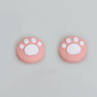 5 Pairs Replacement Cute Cat Paw Gamepad Thumb Grip Caps For Steam Deck Controller High Quality Handle Silicone Cap Repair Parts