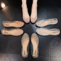 Summer flat sandals women's plastic jelly shoes