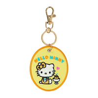 【震撼精品百貨】Hello Kitty 凱蒂貓~日本三麗鷗sanrio Mimmy kitty刺繡布鑰匙圈-2025角色大賞*48728