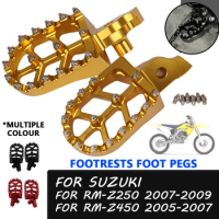Motorcycle Accessories Footrest Footpegs Foot Pegs Rests For Suzuki RM-Z 250 RMZ 450 RM-Z250 RM-Z450 RMZ250 RMZ450 Spare Parts