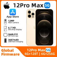 Apple iPhone 12 Pro Max 5g SmartPhone Apple A14 6.7inch OLED Screen 12MP Camera 3687mAh 20W Charge IOS Original Used iPhone