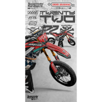 CUSTOM DECALS KLX, DTX , WR, CRF Supermoto/Motocross Special Red Oneonenine // DNRRACING