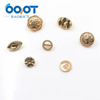 OOOT BAORJCT A-19512-522,10pcs/Lot 11/15/18mm,High quality gold Metal Button,Art buttons clothing accessories DIY materials
