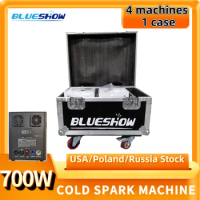 0 TAX 4PCS Ti Power 700w Cold Spark Machine With flightcase 750W DMX Remote Cold Firework Machine Fountain Stage Spark Machine