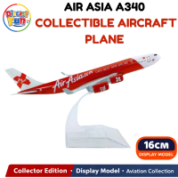 16cm Air Asia Airlines Airbus A340 Diecast Aircraft Model Alloy Airplane Collectible Educational Toy