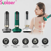 Pengurut Bekam Elektrik, SUOLAER, Gua Sha, Mampat Panas Pintar, Pengikis Bekam, Anti Selulit, Perant