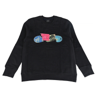 PAUL SMITH英文印字LOGO破裂滑板圖設計純棉長袖T恤(男款/黑)