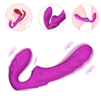 Realistic Dildo Vibrator Strapless Strap on Panty Dildo For Women Lesbian Double Head G-Spot Stimulate Clitoris Vibrator Sex Toy