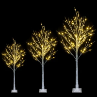6FT/5FT/4FT Snowflake Christmas Tree with 96 LED/72 LED/48 LED Lamp