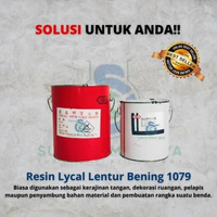 Resin Lycal 1079 / Resin Bening Lentur 1 set kaleng 6 KG