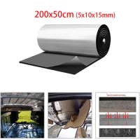 200x50cm 5/7/10mm Car Sound Mat Proofing Deadener Heat Noise Insulation Deadening Mat Hood Closed Cell Foam M76E