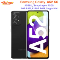 Samsung Galaxy A52 5G A526U Original Unlock Mobile Phone 6GB&amp;128GB Octa Core 6.5" Quad Rear Cameras NFC Snapdragon 750G 4500mAh