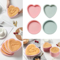 Bakeware Molds Cake Pan Silicone Cake Mold 6 Inch Mould Muffin Baking Tools Round Love Layered Fondant Cake Molds